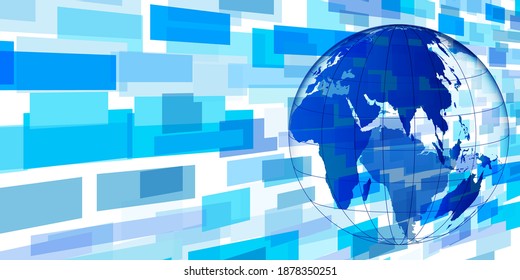 Earth technology world light background