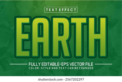 Earth text editable style effect