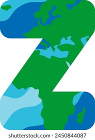 Earth Texture Letter Alphabet Vector Element