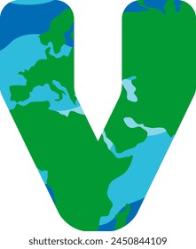 Earth Texture Letter Alphabet Vector Element