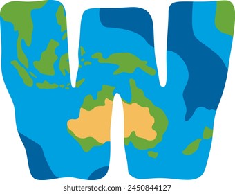 Letra de textura de la tierra - Vector alfabético