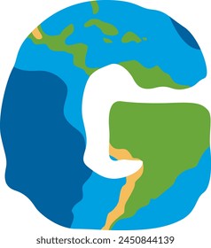 Letra de textura de la tierra - Vector alfabético