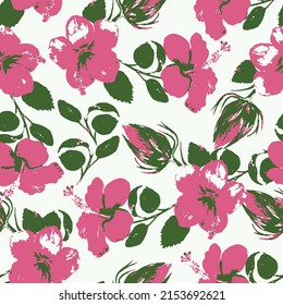Earth tone artistic doodle contemporary floral seamless pattern . Modern exotic design for paper, cover, fabric, interior decor and other users.