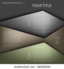 Earth tone background abstract infographic for work plan on colorful and green earth tone background for text and message modern website design , vector