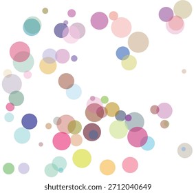 Earth Tone Bokeh Dot Texture, Scattered translucent spheres on a solid white surface