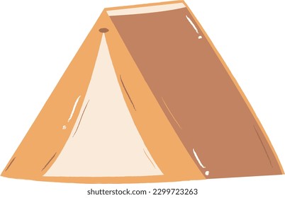 Earth tone camping tent vector