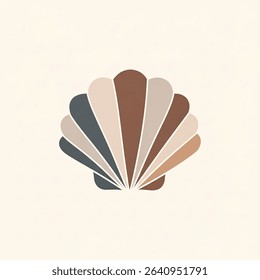 earth tone color of seashell icon