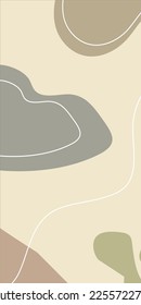 Earth tone creative Vector. Background template with copy space for text and images design with abstract colored shapes, line arts , Tropical warm color of the earth tone for design resources