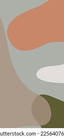 Earth tone creative Vector. Background template with copy space for text and images design with abstract colored shapes, line arts , Tropical warm color of the earth tone for design resources