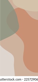Earth tone creative Vector. Background template with copy space for text and images design with abstract colored shapes, line arts , Tropical warm color of the earth tone for design resources