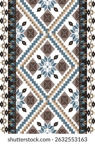 Earth tone folk pattern with Nordic influence.