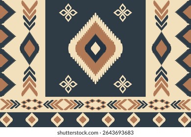 Earth tone geometric seamless ikat patterns with tribal motifs. Warm boho and handwoven-style design perfect for fabric, wallpaper, packaging, and ethnic-inspired decor.