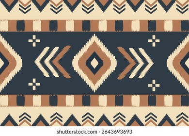 Earth tone geometric seamless ikat patterns with tribal motifs. Warm boho and handwoven-style design perfect for fabric, wallpaper, packaging, and ethnic-inspired decor.