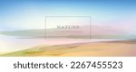 Earth tone minimal watercolor nature background. Vector design, calm and spectacular aerial view. 