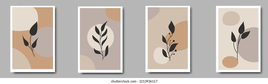 Earth tone neutral colors. Scandinavian design wall prints.