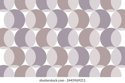 Patrón de Vector circular superpuesto al tono de tierra. Patrón de curva semicircular. Abstractas Vector. Fondo inconsútil. Simplicidad. Fondo. Envoltura de regalo. Postal. Diseño gráfico. Multicolor.Tela pattern.Textile.
