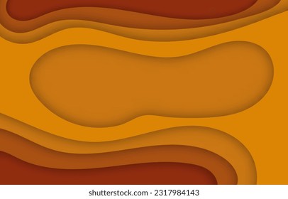 Earth tone paper cut background template 