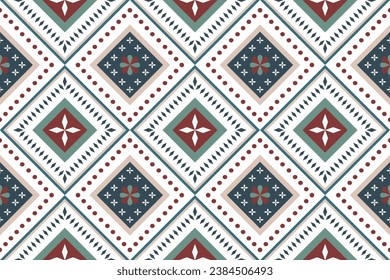 earth tone red geometric Aztec style. Mosaic on the tile. African Moroccan pattern. Aztec pattern. Native design. Aztec geometric pattern design for fabric print textile. pillow case, carpet cover.