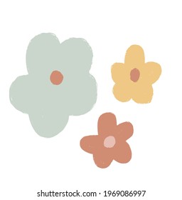 earth tone simple flower doodles