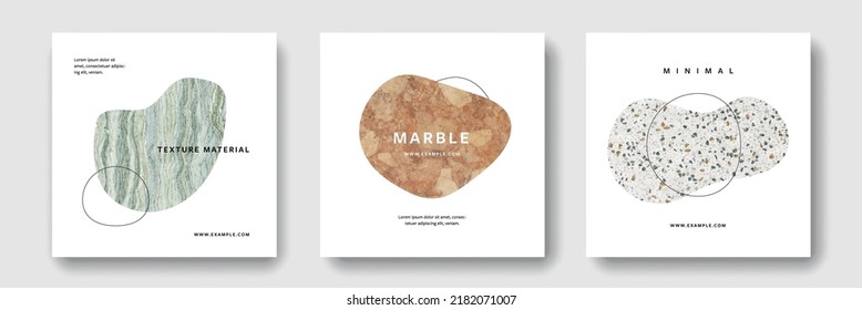 Earth tone social media layouts, organic vector illustrations, square business templates with pastel color palette, minimal graphic design with natural concept, abstract background, web banners