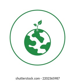 Earth tree ecology environment icon | Circle version icon |