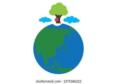 earth tree graphic design 
