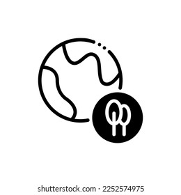 earth and trees vector illustration icon