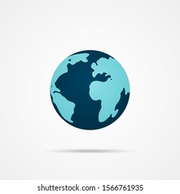Earth typography design isolated on white background. Vector illustration
