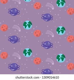 Earth universe background vector design.