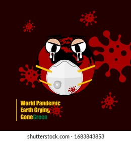 The Earth using a mask, vector Illustration, Template Design