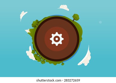 Earth vector