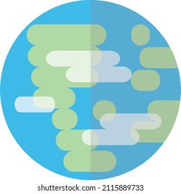 Earth Vector Circle Style Weißer Hintergrund