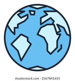 Earth vector concept creative blue icon or symbol