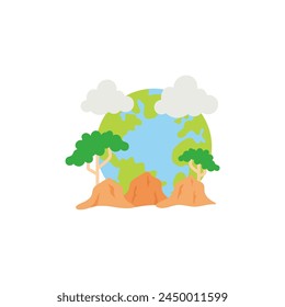 earth vector with earth day weather vector