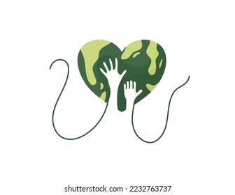 diseño de vectores terrestres para el medio ambiente y el evento del día terrestre