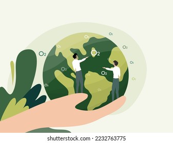 diseño de vectores terrestres para el medio ambiente y el evento del día terrestre