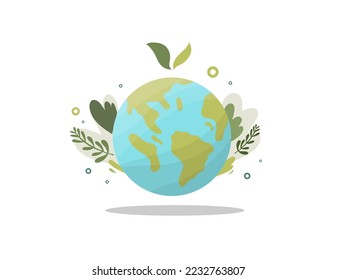 diseño de vectores terrestres para el medio ambiente y el evento del día terrestre