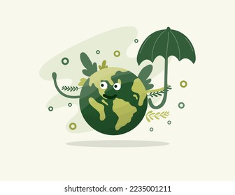 diseño de vectores terrestres para el medio ambiente y el evento del día terrestre