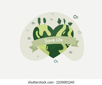 diseño de vectores terrestres para el medio ambiente y el evento del día terrestre