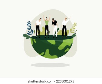 earth vector design for environment ozone and earth day event