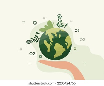 earth vector design for environment ozone and earth day event