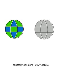 conjunto de diseño de vector de tierra, logo de tierra moderna 