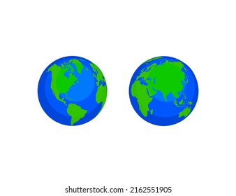 Earth Vector Emoji Set Illustrations. Globe Emoticons