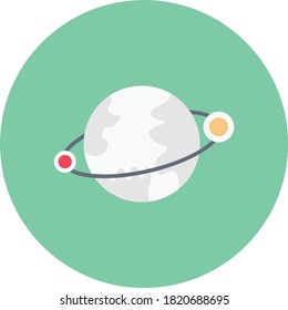 earth vector flat color icon