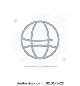 earth vector flat illustration on white