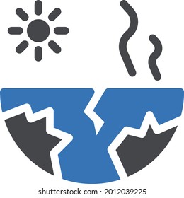 earth vector glyph colour icon