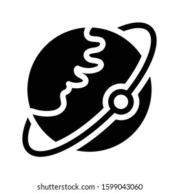 earth vector glyph flat icon