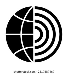 Earth Vector Glyph Icon For Personal And Commercial Use.
