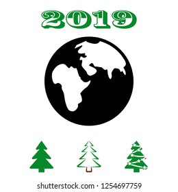 Earth vector icon 