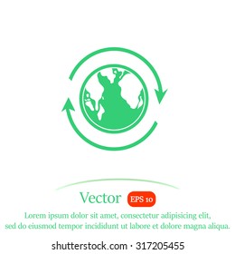 Earth vector icon.